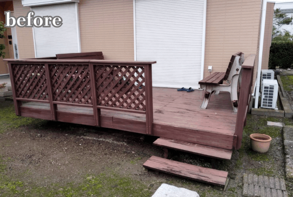 杉戸町_ウッドデッキ施工前