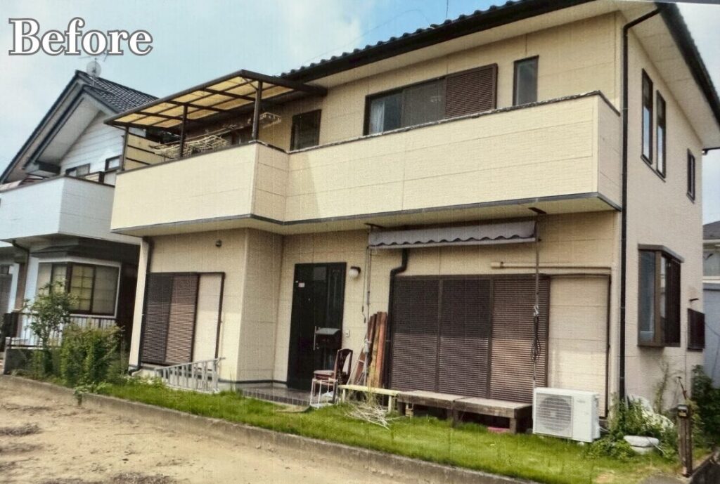 杉戸町外壁ビフォー